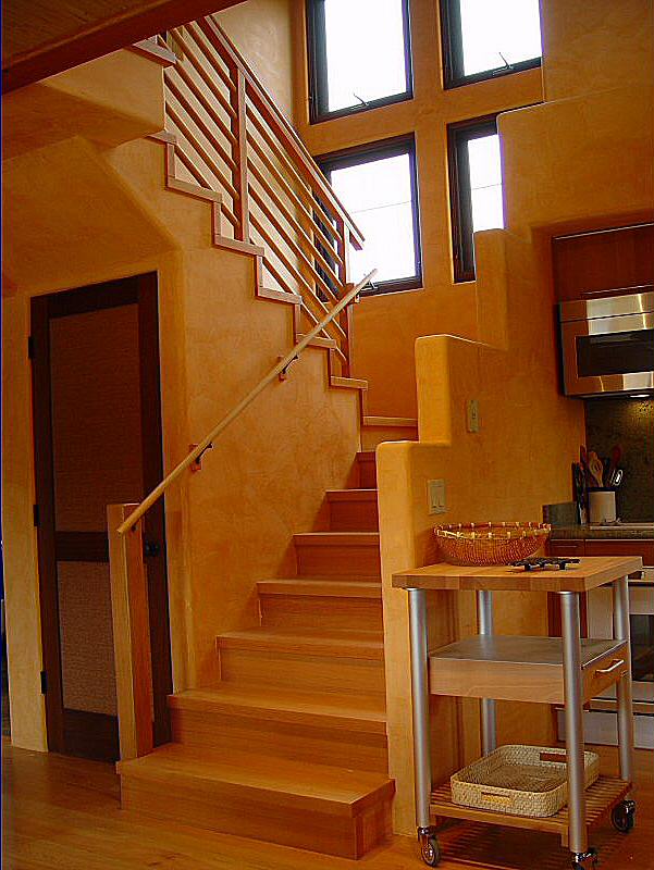 Stairs to the second floor master suite